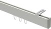 10212816-XX3239 Innenlauf Gardinenstange Deckenmontage Aluminium / Metall eckig 14x35 mm SMARTLINE (Universal) - Paxo Weiß / Edelstahl-Optik