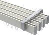 10212818-XX3212 Innenlauf Gardinenstange Deckenmontage Aluminium / Metall eckig 14x35 mm 4-läufig SMARTLINE - Paxo Weiß / Chrom