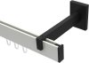 10212820-XX3228 Innenlauf Gardinenstange Aluminium / Metall eckig 14x35 mm SMARTLINE - Paxo Weiß / Schwarz (WA lang)