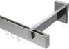 10212820-XX3912 Innenlauf Gardinenstange Aluminium / Metall eckig 14x35 mm SMARTLINE - Paxo Edelstahl-Optik / Chrom (WA lang)