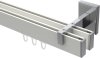 10212821-XX3212 Innenlauf Gardinenstange Aluminium / Metall eckig 14x35 mm 2-läufig SMARTLINE - Paxo Weiß / Chrom