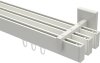 10212823-XX32 Innenlauf Gardinenstange Aluminium / Metall eckig 14x35 mm 3-läufig SMARTLINE - Paxo Weiß