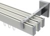 10212824-XX3212 Innenlauf Gardinenstange Aluminium / Metall eckig 14x35 mm 3-läufig SMARTLINE - Paxo Weiß / Chrom (WA lang)