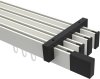 10212918-XX3228 Innenlauf Gardinenstange Deckenmontage Aluminium / Metall eckig 14x35 mm 4-läufig SMARTLINE - Lox Weiß / Schwarz