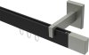 10212919-XX2839 Innenlauf Gardinenstange Aluminium / Metall eckig 14x35 mm SMARTLINE - Lox Schwarz / Edelstahl-Optik