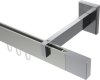 10212920-XX3912 Innenlauf Gardinenstange Aluminium / Metall eckig 14x35 mm SMARTLINE - Lox Edelstahl-Optik / Chrom (WA lang)