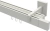 10212921-XX32 Innenlauf Gardinenstange Aluminium / Metall eckig 14x35 mm 2-läufig SMARTLINE - Lox Weiß