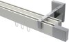 10212921-XX3212 Innenlauf Gardinenstange Aluminium / Metall eckig 14x35 mm 2-läufig SMARTLINE - Lox Weiß / Chrom