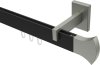 10213019-XX2839 Innenlauf Gardinenstange Aluminium / Metall eckig 14x35 mm SMARTLINE - Conex Schwarz / Edelstahl-Optik