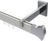 10213020-XX3212 Innenlauf Gardinenstange Aluminium / Metall eckig 14x35 mm SMARTLINE - Conex Weiß / Chrom (WA lang)