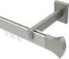 10213020-XX3239 Innenlauf Gardinenstange Aluminium / Metall eckig 14x35 mm SMARTLINE - Conex Weiß / Edelstahl-Optik (WA lang)