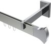 10213020-XX3912 Innenlauf Gardinenstange Aluminium / Metall eckig 14x35 mm SMARTLINE - Conex Edelstahl-Optik / Chrom (WA lang)