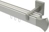 10213021-XX3239 Innenlauf Gardinenstange Aluminium / Metall eckig 14x35 mm 2-läufig SMARTLINE - Conex Weiß / Edelstahl-Optik