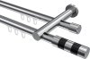 10213512-XX121229 Innenlauf Gardinenstange Aluminium / Metall 20 mm Ø 2-läufig PLATON - Mavell Chrom