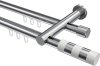 10213512-XX123212 Innenlauf Gardinenstange Aluminium / Metall 20 mm Ø 2-läufig PLATON - Mavell Chrom