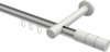 10213825-XX3332 Innenlauf Gardinenstange Aluminium / Metall 20 mm Ø PRESTIGE - Elanto Silbergrau / Weiß