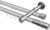 10213826-XX3212 Innenlauf Gardinenstange Aluminium / Metall 20 mm Ø 2-läufig PRESTIGE - Elanto Weiß / Chrom