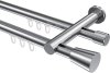 10214612-XX12 Innenlauf Gardinenstange Aluminium / Metall 20 mm Ø 2-läufig PLATON - Sitra Chrom