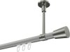 10214633-XX3239 Innenlauf Gardinenstange Aluminium / Metall 20 mm Ø SONETTE - Sitra Weiß / Edelstahl-Optik