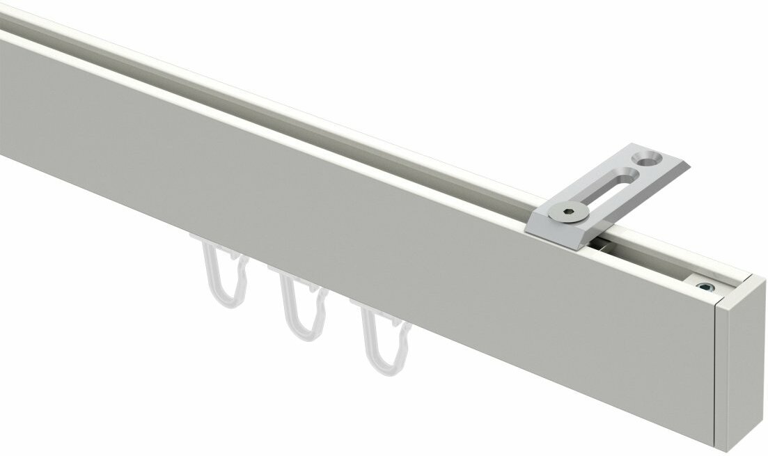 Innenlauf Gardinenstange Deckenmontage Aluminium / 100 Metall 14x35 SMARTLINE Paxo eckig mm Weiß (Universal) cm 
