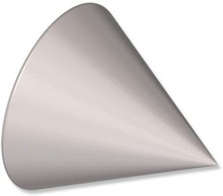 70-120 Silbergrau Cone HERA / Metall - Gardinenstange Ausziehbare mm cm 2-läufig Kunststoff Ø 16/13