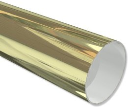 Gardinenstange Metall / mm Rondo CLASSIC Ø 28 - Messing-farbig 100 Kunststoff cm