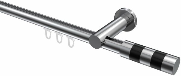 Innenlauf Gardinenstange Aluminium / Metall 20 mm Ø PLATON - Mavell Chrom 240 cm