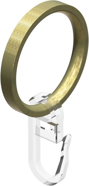 Ringe (Flachringe) Messing-Optik Typ B16 für Gardinenstangen 16 mm Ø 10 Stück