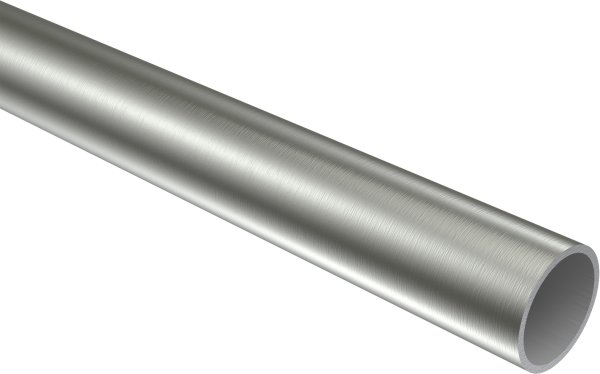 Metallrohr in Edelstahl-Optik für Gardinenstangen 16 mm Ø 100 cm