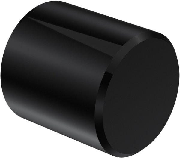 Endstücke Santo (Kappe) Schwarz für Gardinenstangen 20 mm Ø (2 Stück) 