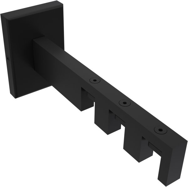 Träger Smartline Schwarz 3-läufig 7,5, 10,5 und 13,5 cm für Innenlaufstangen 14x35 mm 