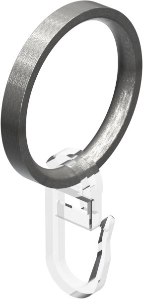 Ringe (Flachringe) Edelstahl-Optik Typ B20 für Gardinenstangen 20 mm Ø 24 Stück