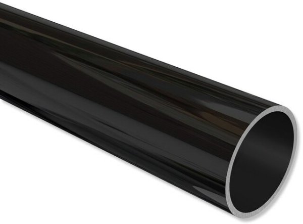 Metallrohr in Schwarz für Gardinenstangen 20 mm Ø 120 cm