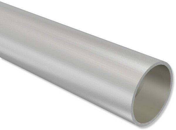 Metallrohr in Silbergrau für Gardinenstangen 20 mm Ø 200 cm