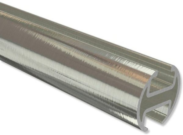 Innenlaufprofil in Edelstahl-Optik für Innenlaufstangen 20 mm Ø 140 cm