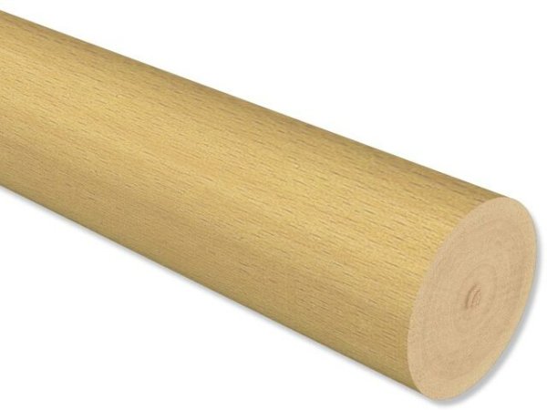 Holzstange in Buche lackiert für Gardinenstangen 20 mm Ø 140 cm