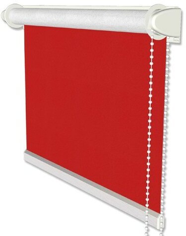 Klemmfix Seitenzugrollo / Thermorollo SZ3 verdunkelnd Uni Rot Fb. 3011 60 x 175 cm
