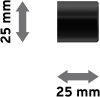 Endstücke Santo (Kappe) Schwarz für Gardinenstangen 20 mm Ø (2 Stück) 