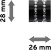 Endstücke Estana (Kappe Glitzer) Schwarz für Gardinenstangen 20 mm Ø (2 Stück) 