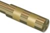 Endstücke Mavell (Zylinder) Messing-Optik / Satin-Gold für Gardinenstangen 20 mm Ø (2 Stück) 