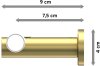 Gardinenstange Messing-Optik 20 mm Ø PLATON - Elanto 100 cm