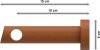 Gardinenstange Edelstahl / Holz Kirschbaum lackiert 20 mm Ø TALENA - Luina 100 cm