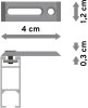 Innenlauf Gardinenstange Deckenmontage Aluminium / Metall eckig 14x35 mm SMARTLINE (Universal) - Paxo Schwarz 280 cm (2 x 140 cm)