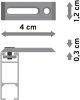 Innenlauf Gardinenstange Deckenmontage Aluminium / Metall eckig 14x35 mm SMARTLINE (Universal) - Lox Schwarz / Edelstahl-Optik 100 cm