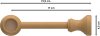 Gardinenstange Holz 28 mm Ø CLASSIC - Rondo Buche lackiert 280 cm (2 x 140 cm)