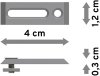 Deckenträger Universal verzinkt für eckige Innenlaufstangen (2 Stück) 