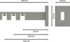 Träger Smartline Edelstahl-Optik 3-läufig 7,5, 10,5 und 13,5 cm für Innenlaufstangen 14x35 mm 