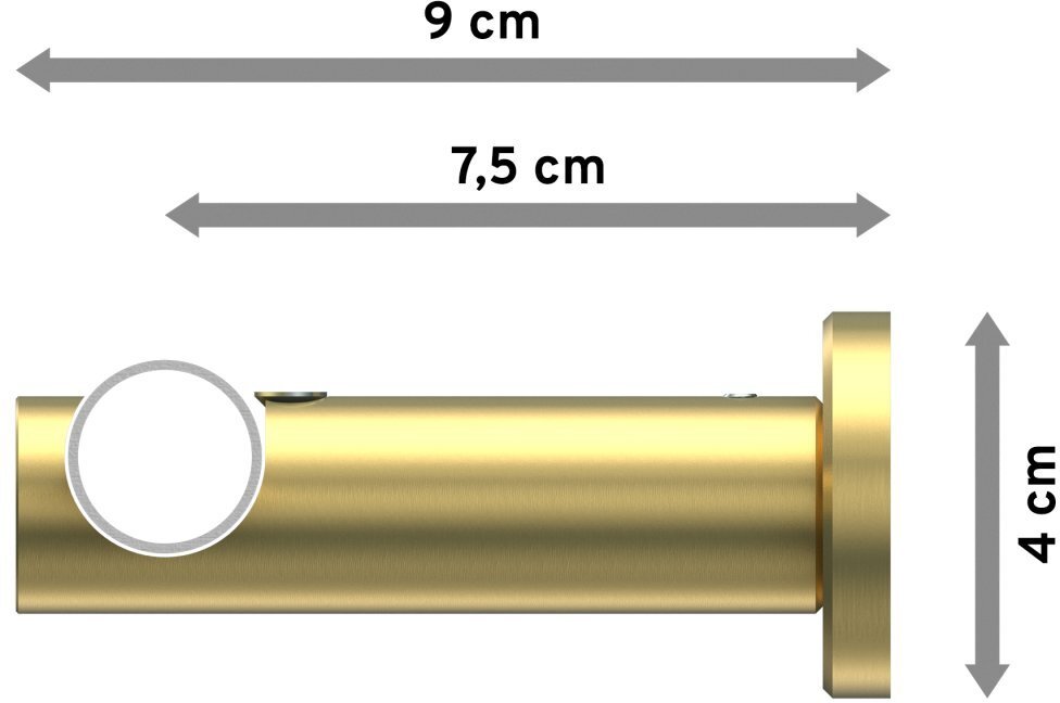Gardinenstange Messing-Optik 20 - cm mm Ø Santo 100 PLATON