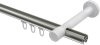Innenlauf Gardinenstange Aluminium / Metall 20 mm Ø PRESTIGE - Sitra Edelstahl-Optik / Schwarz 100 cm
