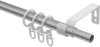 Ausziehbare Gardinenstange Metall / Kunststoff 16/13 mm Ø HERA - Helix Silbergrau 130-240 cm
